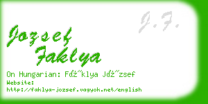 jozsef faklya business card